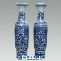 景德鎮(zhèn)落地大花瓶燒制工藝，多作陶瓷禮品用